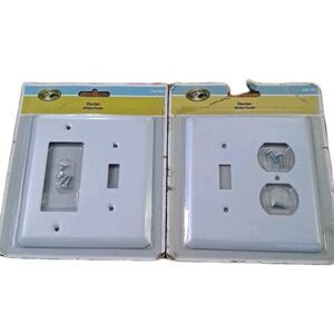 Hampton Bay Declan 2 pack WallPlate, 1R1T, 1T1D White Finish Outlet Cover New